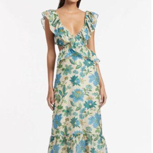 Sir The Label Celia Frill Midi Dress- Size 0